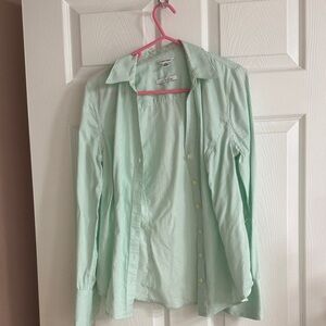 Calvin Klein Mint Striped Button Down Shirt